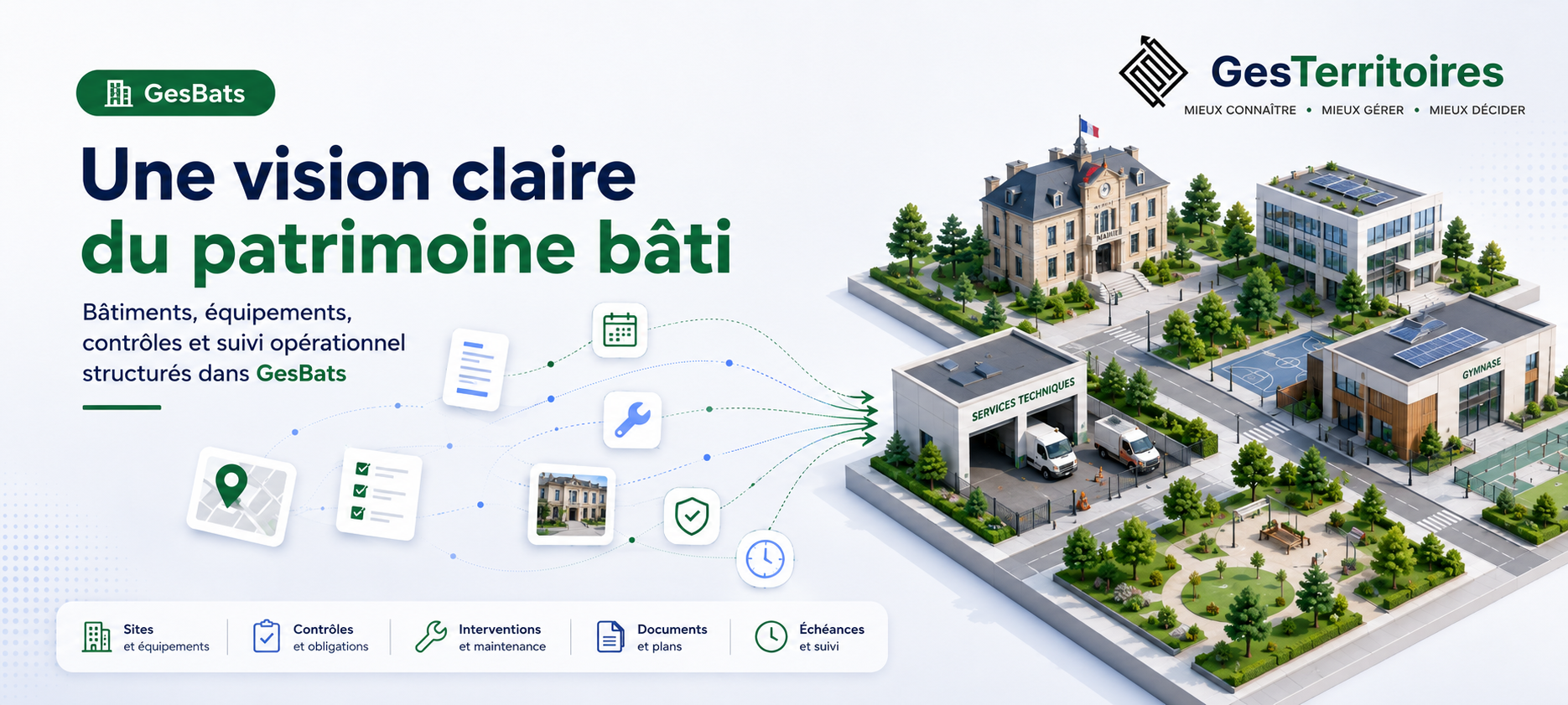 Gestion du patrimoine bâti des collectivités : structurer le suivi avec GesBats